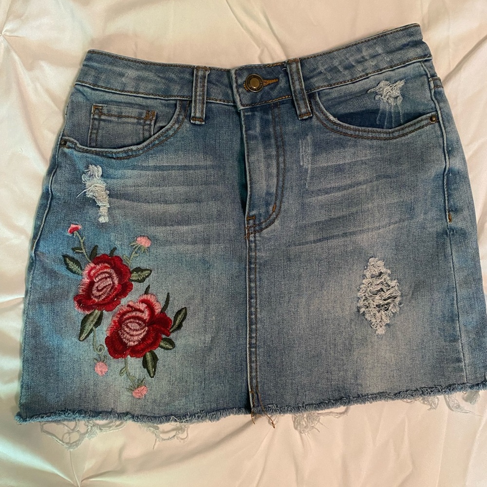 DENIM SKIRT-  Angel Kiss size small